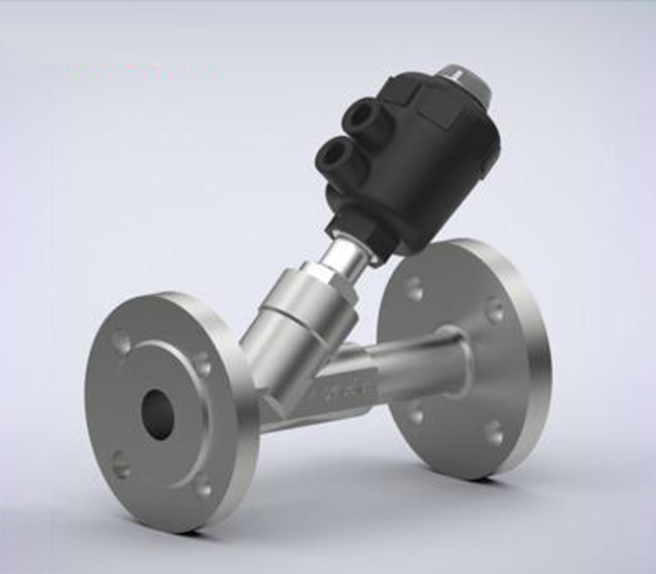 法兰式气动角座阀